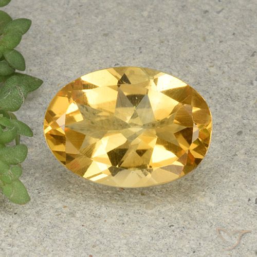 5.07ct Натуральный Золотисто-оранжевый Цитрин, Овал, VVS-VS