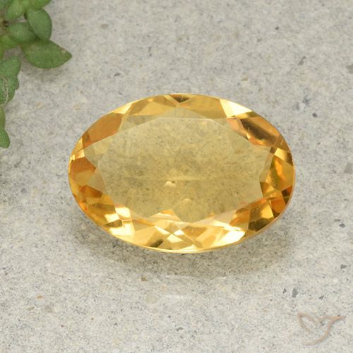 4.27ct Натуральный Золотисто-оранжевый Цитрин, Овал, VVS-VS