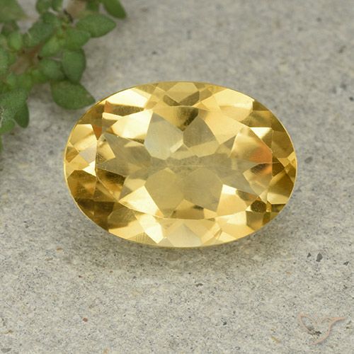5.38ct Натуральный Золотисто-оранжевый Цитрин, Овал, VVS-VS