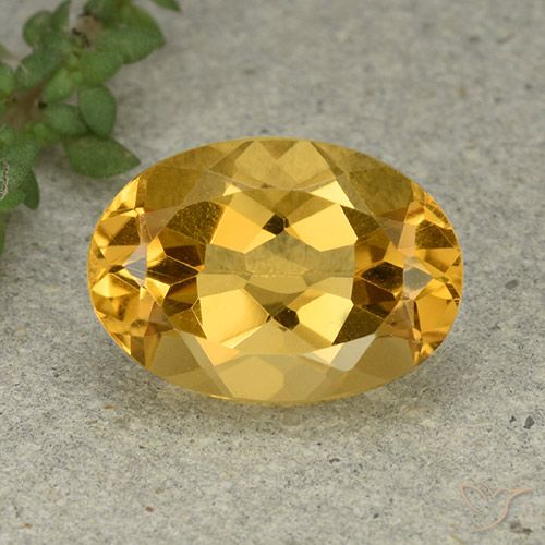 5.30ct Натуральный Средний золотой Цитрин, Овал, VVS-VS