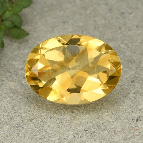 4.93ct Натуральный Золотисто-оранжевый Цитрин, Овал, VVS-VS