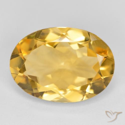 4.63ct Натуральный Средний золотой Цитрин, Овал, VVS-VS