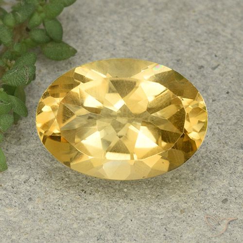 5.41ct Натуральный Золотисто-оранжевый Цитрин, Овал, VVS-VS