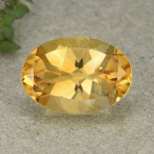 5.77ct Натуральный Среднее золото Цитрин, Овал, VVS-VS
