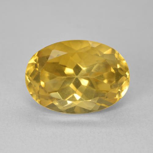 6.48ct Натуральный Средний золотой Цитрин, Овал, VVS-VS