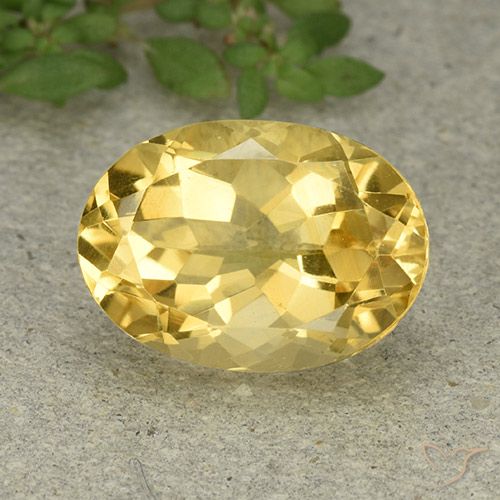 6.07ct Натуральный Золотой Цитрин, Овал, VVS-VS