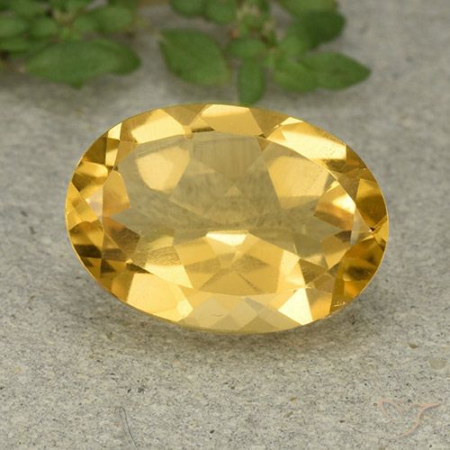 5.25ct Натуральный Средний золотой Цитрин, Овал, VVS-VS