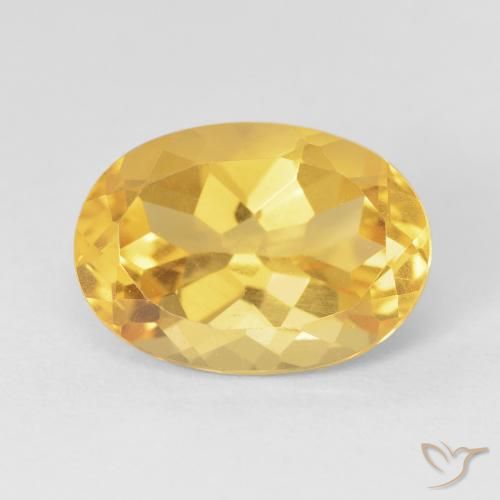 6.22ct Натуральный Золотой Цитрин, Овал, VVS-VS