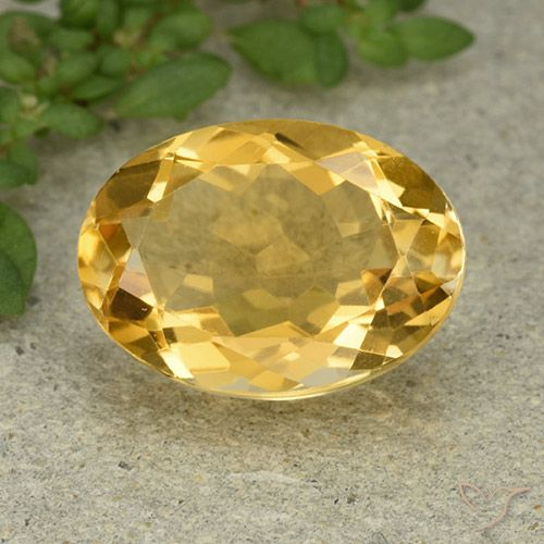 5.94ct Натуральный Золотисто-оранжевый Цитрин, Овал, Чистота VVS