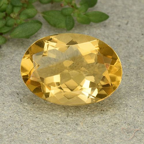 4.83ct Натуральный Средний золотой Цитрин, Овал, Чистота VVS