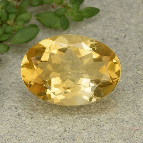 5.13ct Натуральный Золотисто-оранжевый Цитрин, Овал, Чистота VVS
