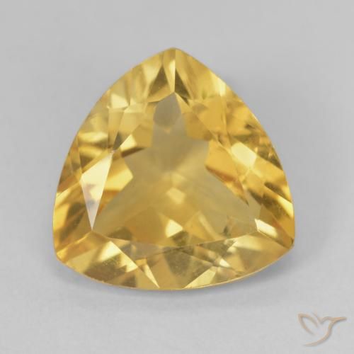 4.72ct Натуральный Золотой Цитрин, Триллион, Чистота VVS
