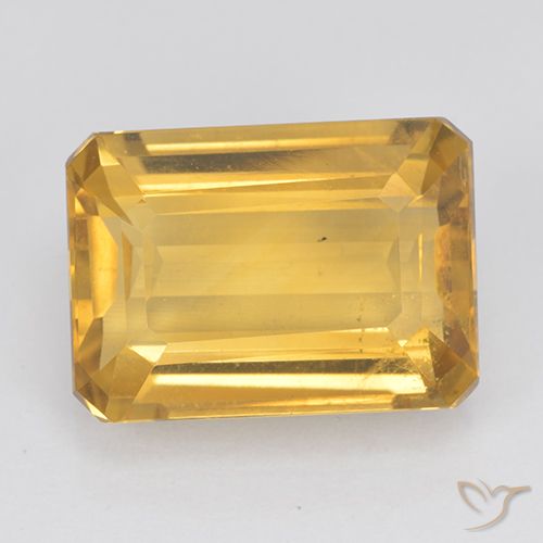 7.50ct Натуральный Яркое золото Цитрин, Изумрудная огранка, VVS-VS