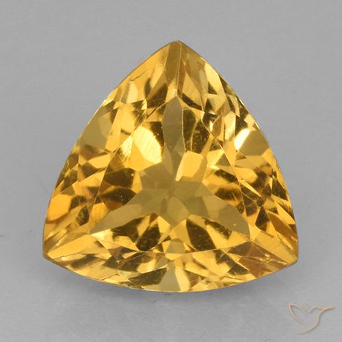 2.18ct Натуральный Темно-золотой апельсин Цитрин, Триллион, Чистота VVS