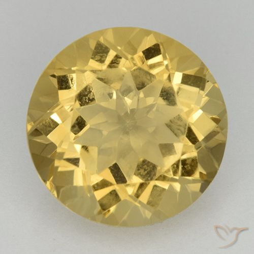 5.71ct Натуральный Золотой Цитрин, Круглый, Чистота VVS