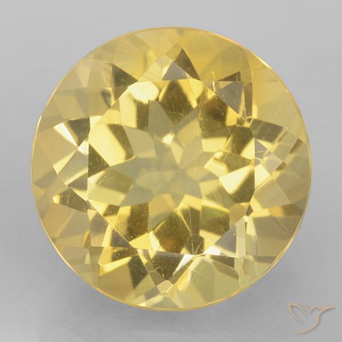 5.28ct Натуральный Светло-желтый Цитрин, Круглый, Чистота VVS