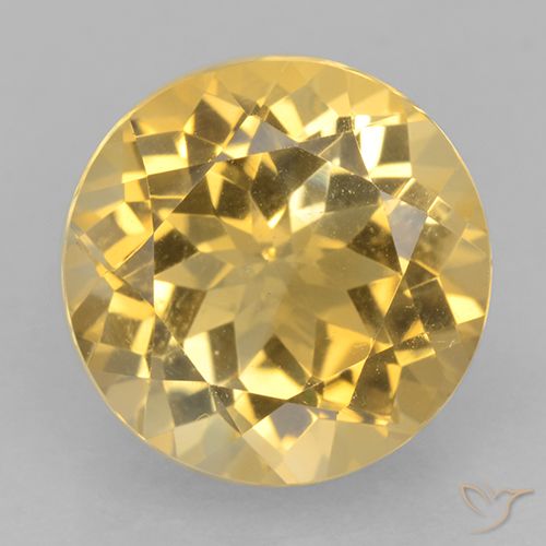 5.99ct Натуральный Яркое золото Цитрин, Круглый, Чистота VVS