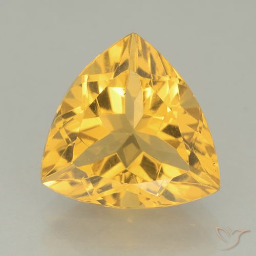 2.16ct Натуральный Среднее золото Цитрин, Триллион, Чистота VVS