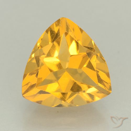 2.22ct Натуральный Среднее золото Цитрин, Триллион, Чистота VVS