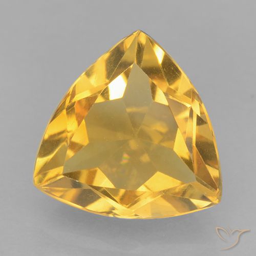 1.99ct Натуральный Темно-золотой Цитрин, Триллион, Чистота VVS