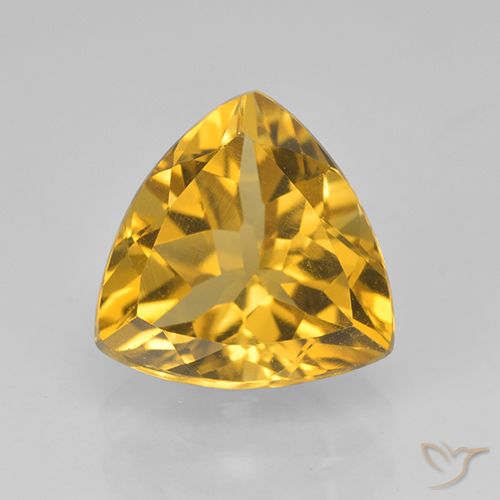 2.07ct Натуральный Золотой Цитрин, Триллион, Чистота VVS