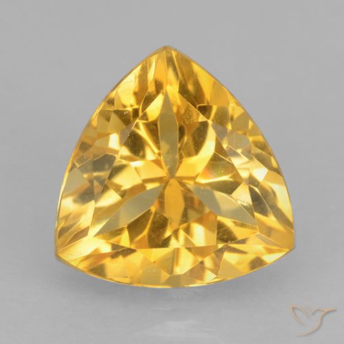 2.36ct Натуральный Среднее золото Цитрин, Триллион, Чистота VVS
