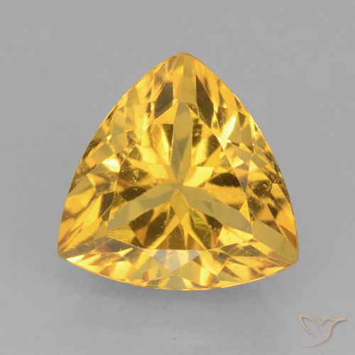 2.27ct Натуральный Золотой Цитрин, Триллион, Чистота VVS