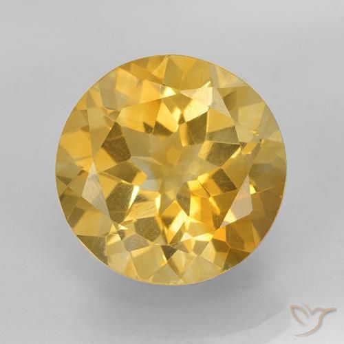 5.98ct Натуральный Яркое золото Цитрин, Круглый, Чистота VVS