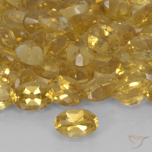 0.43ct Натуральный Глубокое золото Цитрин, Овал, Чистота VS