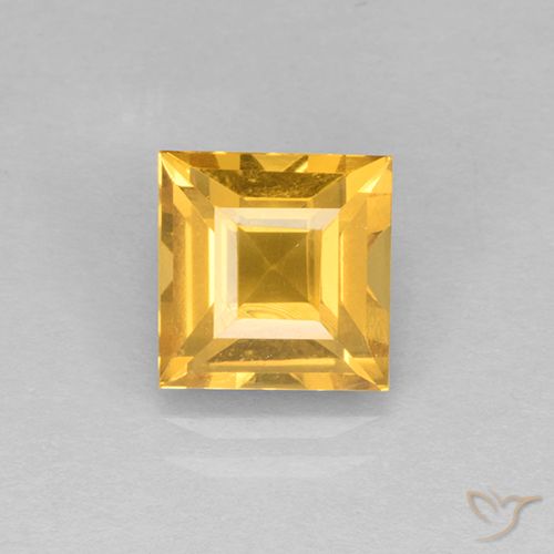 1.98ct Натуральный Среднее золото Цитрин, Квадрат, Чистота VVS