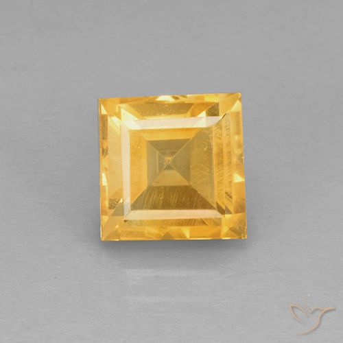 2.27ct Натуральный Яркое золото Цитрин, Квадрат, VVS-VS
