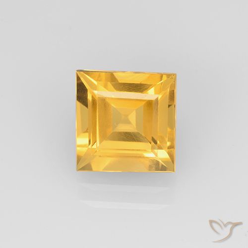 2.04ct Натуральный Яркое золото Цитрин, Квадрат, VVS-VS