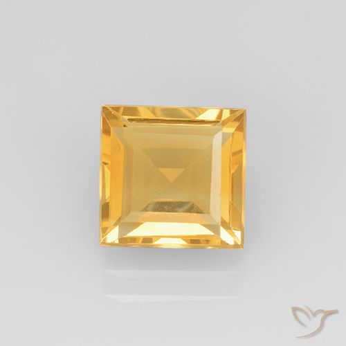 2.12ct Натуральный Яркое золото Цитрин, Квадрат, Чистота VVS