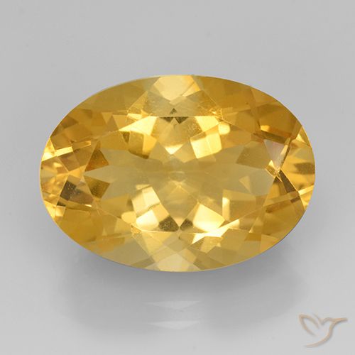 10.97ct Натуральный Среднее золото Цитрин, Овал, Чистота VVS