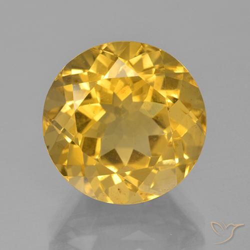 8.02ct Натуральный Яркое золото Цитрин, Круглый, VVS-VS