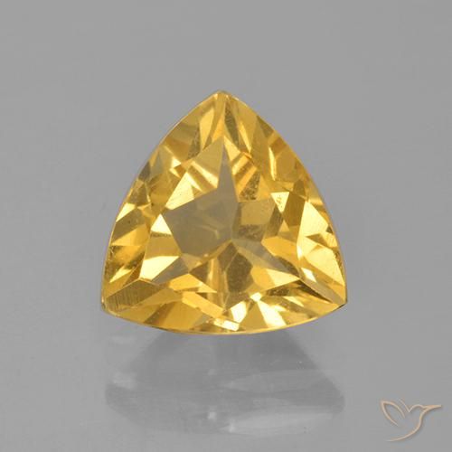 2.08ct Натуральный Яркое золото Цитрин, Триллион, Чистота VS