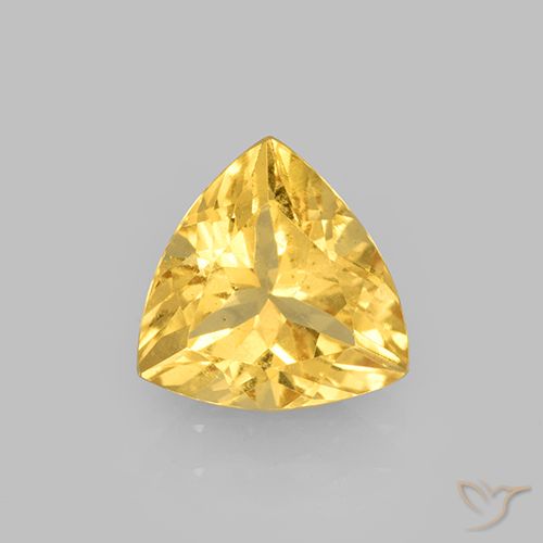 2.18ct Натуральный Золотой Цитрин, Триллион, Чистота VS