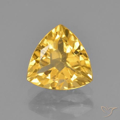 1.95ct Натуральный Золотой Цитрин, Триллион, VVS-VS
