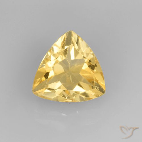 2.14ct Натуральный Золотой Цитрин, Триллион, VVS-VS