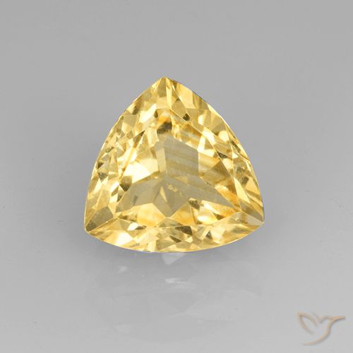 2.29ct Натуральный Золотой Цитрин, Триллион, VVS-VS
