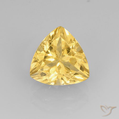 2.33ct Натуральный Среднее золото Цитрин, Триллион, VVS-VS