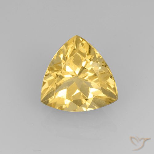 2.17ct Натуральный Золотой Цитрин, Триллион, VVS-VS