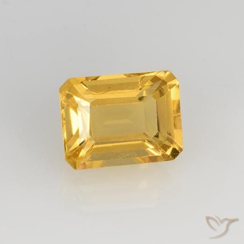 1.68ct Натуральный Яркое золото Цитрин, Изумрудная огранка, VVS-VS