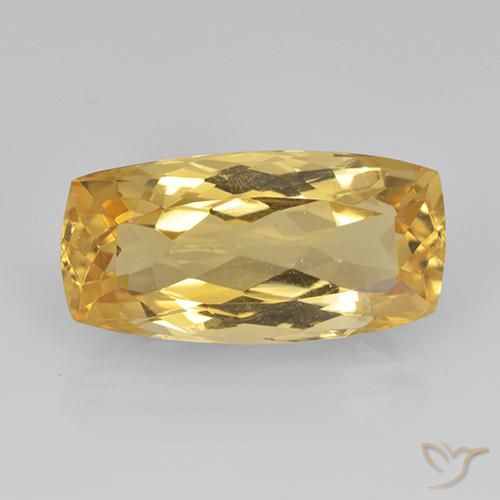 7.07ct Натуральный Среднее золото Цитрин, Подушка, VVS-VS