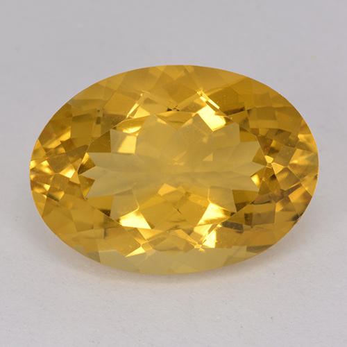 12.25ct Натуральный Темно-золотой апельсин Цитрин, Овал, Чистота VVS