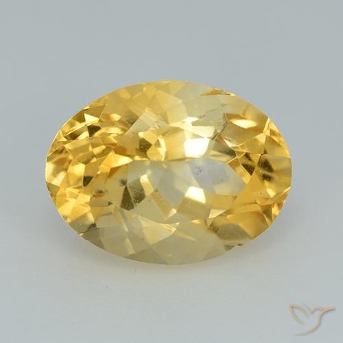 3.40ct Натуральный Золотой Цитрин, Овал, Чистота VS