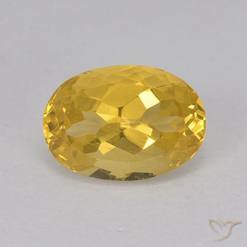 3.20ct Натуральный Золотисто-оранжевый Цитрин, Овал, Чистота VS