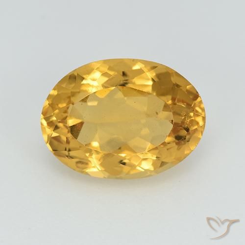 2.80ct Натуральный Темно-золотой апельсин Цитрин, Овал, Чистота VS