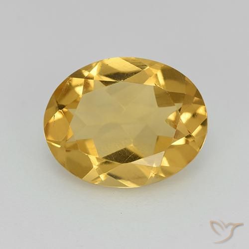 2.19ct Натуральный Золотисто-оранжевый Цитрин, Овал, Чистота VVS