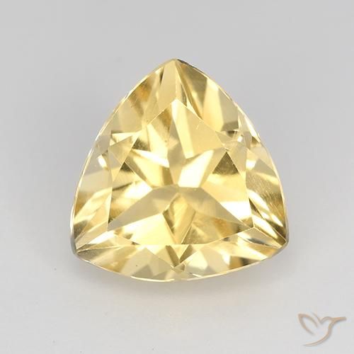 2.09ct Натуральный Кремовый Цитрин, Триллион, VVS-VS